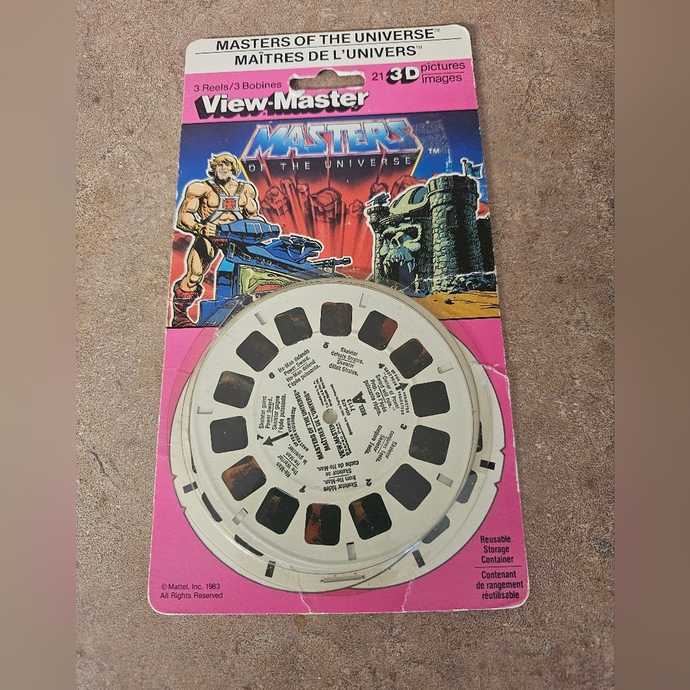 View Master Masters Of the Universe Blister Pack Vintage 1983